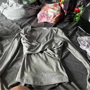 grey crop top